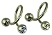 Titanium Set of 2 Cubic Zirconia Spiral Body Bars