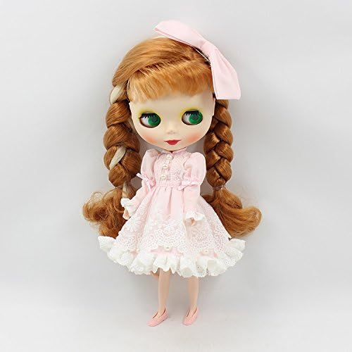 Doll Clothing Dress Card Set of 2 for Small/bjd/1/6 Doll Dress Up（pink）