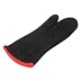 Charcoal Companion 17-Inch Flame Resistant Black BBQ or Oven Mitt