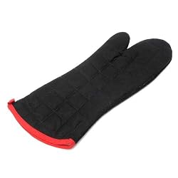 Charcoal Companion 17-Inch Flame Resistant Black BBQ or Oven Mitt
