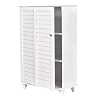 SEI Nassau White Louvered Towel Safe