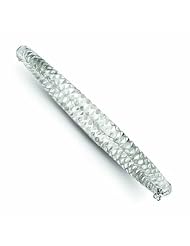 Genuine .925 Sterling Silver 5mm Brushed And Polished Bangle 7.8 Grams . 100% Satisfaction Guaranteed.