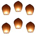 Glo-Lantern 6-Pack WIRE FREE Sky Wish Lanterns UFO Balloons