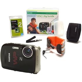 Fujifilm Z33WP Father's Day Camera Package Waterproof digital camera, 2 cases, 2GB memory card, and floating strap