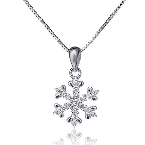 アナ雪の雪花ペンダントネックレス　シルバー925【ギフトジュエリー】【エコーパッケージ　ミニポーチ付】