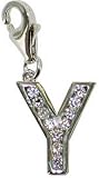Chrysalis Sterling Silver Ladies Cubic Zirconia Letter Charm