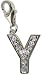 Chrysalis Sterling Silver Ladies Cubic Zirconia Letter Charm