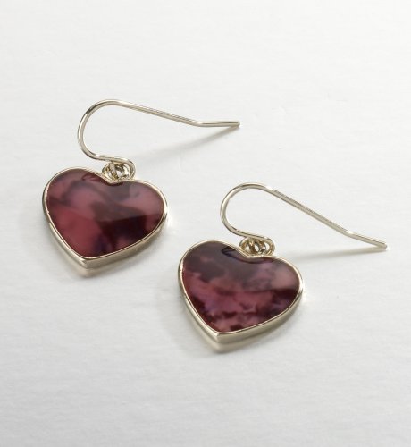 Abalone Heart Drop Earrings