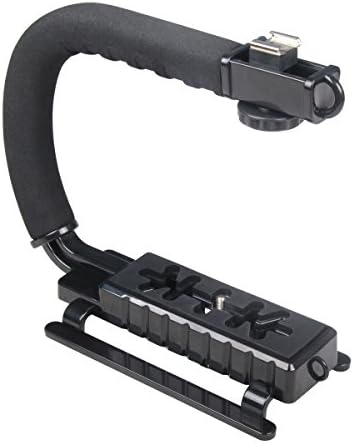 Steily Camera Stabilizer C Shape Rig for Smartphone Action Camera Camcorder DSLR Nikon/Canon/Sony/GoPro/SJ4000/Iphone 7/Iphone 7Plus (for Max 3KG) Black