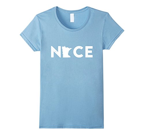 Women's Home NICE of MINNESOTA State T-shirts Medium Baby Blue