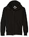 American Hawk Big Boys' Fleece Zip Front Hoodie, Black, 10/12