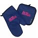 Ole Miss Logo UM University of Mississippi Oven Mitt and Logo Potholder Set for Kitchen Tailgating or Barbecue Pot Holder