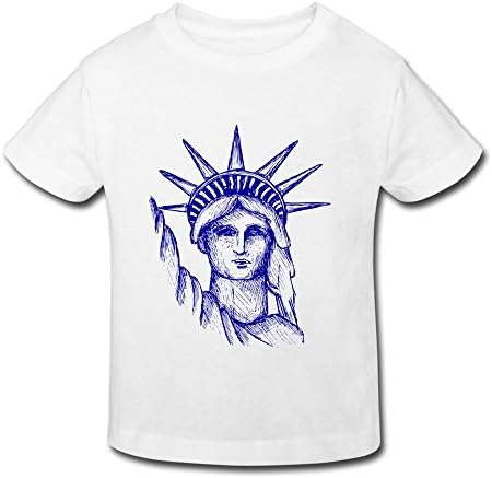 SitanBABY Kid's Toddler USA New York Statue Of Liberty Age 2-6 T-shirt White 4 Toddler