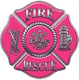 Firefighter Fire Rescue Firefighter Decal Pink 6" Reflective