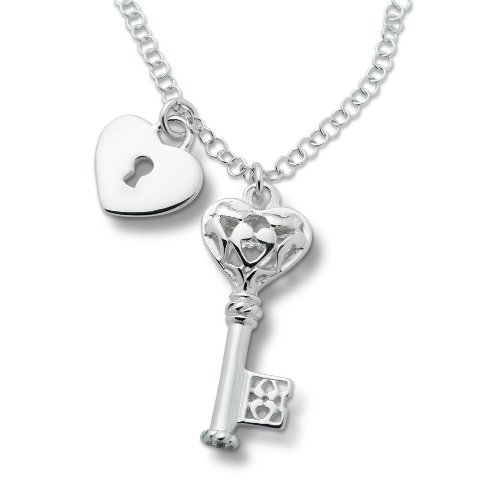 Joy Jewels Damen-Halskette Herz Schl&uuml;ssel 48cm Sterlingsilber 925 rhodiniert JA97P Preisvergleich
