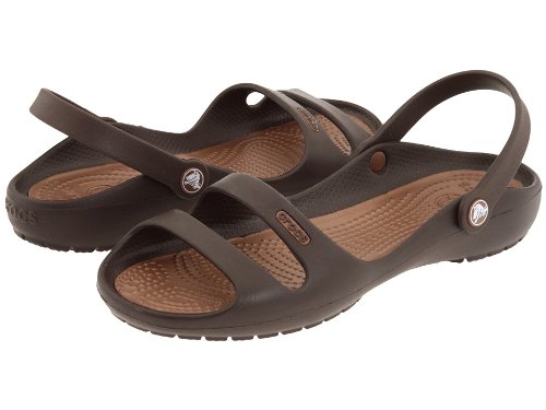 crocs Women's Cleo II Slingback Sandal,Espresso/Bronze,6 M US
