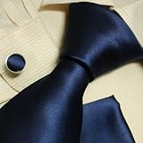 Navy solid men in ties plain christmas gifts for him handmade silk tie cufflinks set H5077 Navy solid men in ties plain christmas gifts for him handmade silk tie cufflinks set H5077