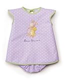 Bunnies by the Bay Bloom's Love Pinafore and Bloomers Set, Lavender, 3-6 Months