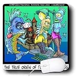 Londons Times Fish Fishing Deep Beneath Cartoons - Origin Of Fishnet Stockings - Mouse Pads