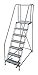Cotterman 1007R3232A1E20B4C1P6 - Rolling Ladder Steel 100In. H. Gray