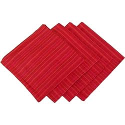 Red Striated Textured Napkins, 2 Napkins