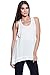 A+D® Womens Basic Cotton/Modal Slub Burnout Trapeze Tank Top
