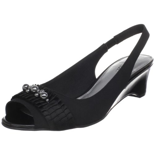 LifeStride Women's Jemma Peep-Toe Wedge