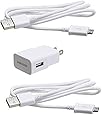 Samsung OEM 2 Amp Adapter 5-Feet Micro USB Data Sync Charging Cables for Galaxy S2/S3/S4/Active Note 1/2 - Non-Retail Packaging - White