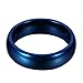 6mm Tungsten Ring Royal Blue Plated Top Polished Comfort Fit Domed Couple Rings Mens Womens Wedding Bands, Christmas Gift for Boyfriend/girlfriend, Matching Wide Tail Ring Thumb Ring