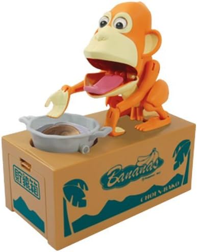 Choken Bako Robotic Monkey Chip Coin Piggy Bank Tan Version by Happinet