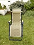 Gravity Free Lounger - Olefin - Ivory - Bronze Frame