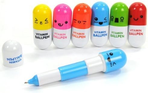 Generic Kawaii Stationery Student Vitamin Pill Novelty Ballpoint pen(10 pcs)