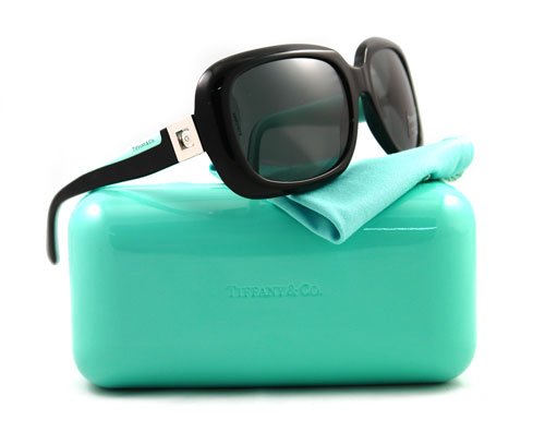 Tiffany & Co. Women’s 4034b Black Frame/Smoke Grey Lens Plastic Sunglasses