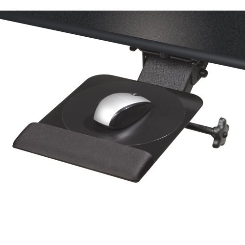 Kelly Computer Supply Dual Swivel Adjustable Mouse Platform, 9-1/2w x 11d x 1h, Black