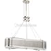 Nuvo Lighting 60/4445 Four Light Diesel Island Pendant with Slate Gray Fabric Shade/Frosted Diffuser, Polished Nickel