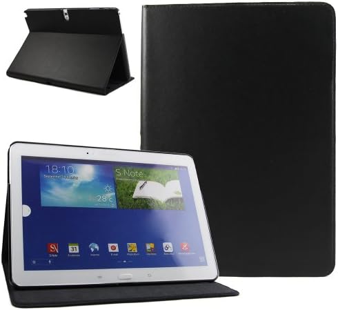 Ultra Protective Im Bookstyle Leather Flip Pouch With Auto Sleep / Wake And Magnetic Stand Function Case Cover Holster For Samsung Galaxy Note 10.1 2014 Edition Tablet (25,7 cm (10,1 Zoll) - Black