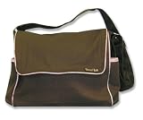  : Trend Lab Brown Canvas Messenger Bag with Spirograph Piping