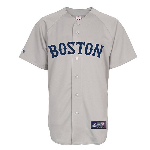 J.D. Drew Jersey: Boston Red Sox Adult AWAY Grey #7