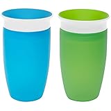 Munchkin Miracle 360 Sippy Cup, Green/Blue, 10 Ounce, 2 Count