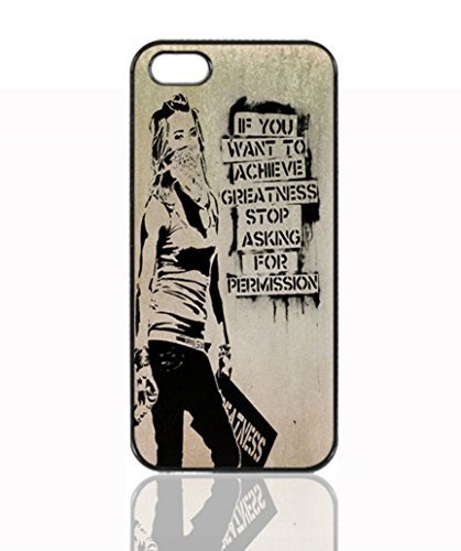 Greatness Stencil Image Unique Diy New Hard Snap On Cover Protector Case For iPhone 5 5S