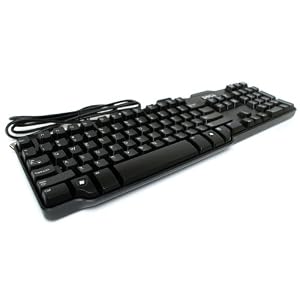 Genuine Dell Slim Thin USB 104-Key Keyboard For Desktop and Notebook Systems Part Number: RT7D50, SK-8115, J4628, DJ331, W7658