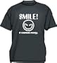 SMILE It Confuses People SMILEY FACE LOGO Men's Tee Shirt XL-Gray