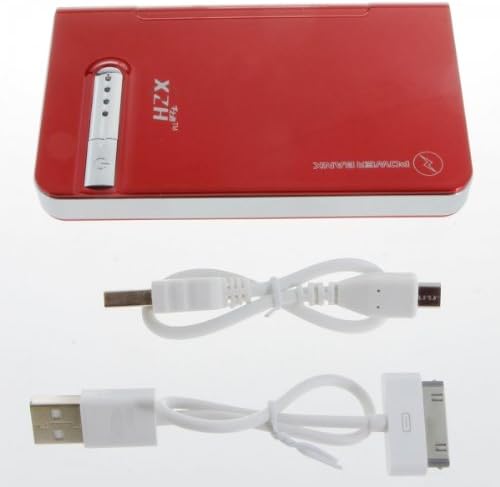 MarZey XZH Red 6000mAH Portable Universal Mobile Power Bank Charger for ZTE VF351 By Things Needed