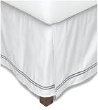 Pinzon Hotel Satin Stitch 400-Thread-Count Sateen Queen Bed Skirt, Silver Grey
