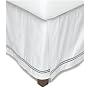 Pinzon 400-Thread-Count 100% Cotton Sateen Hotel Satin Stitch Queen Bed Skirt, Silver Grey
