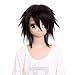 25 ''inch Cosplay Wig DEATH NOTE LLawliet short dark brown wig costume wig cosplay wig for party