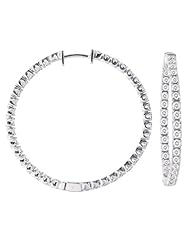 14K White Gold 1.6cttw Round Diamond Earring