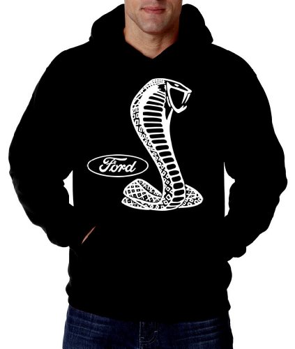 Mustang Cobra Logo Mens Sweatshirt FORD Mens Pullover Hoodie