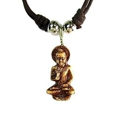 Buddha the Enlightened One, Pendant with Adjustable Slip Knot Necklace