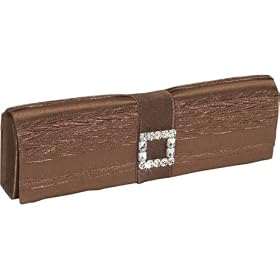 J. Furmani Elegant Flap Clutch with Rhinestones